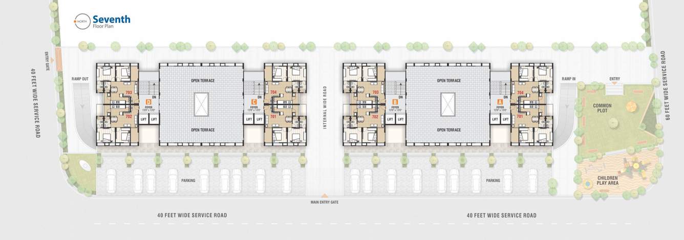  sharda apartments Wing A Cluster Plan