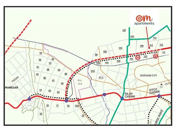 locationPlan of Pareena Om Apartments