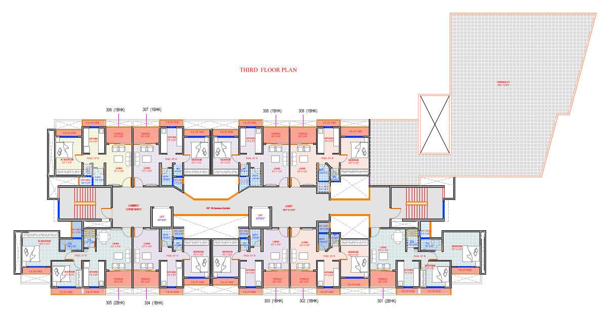  shashikala enclave Shashikala Enclave Cluster Plan for 3rd Floor