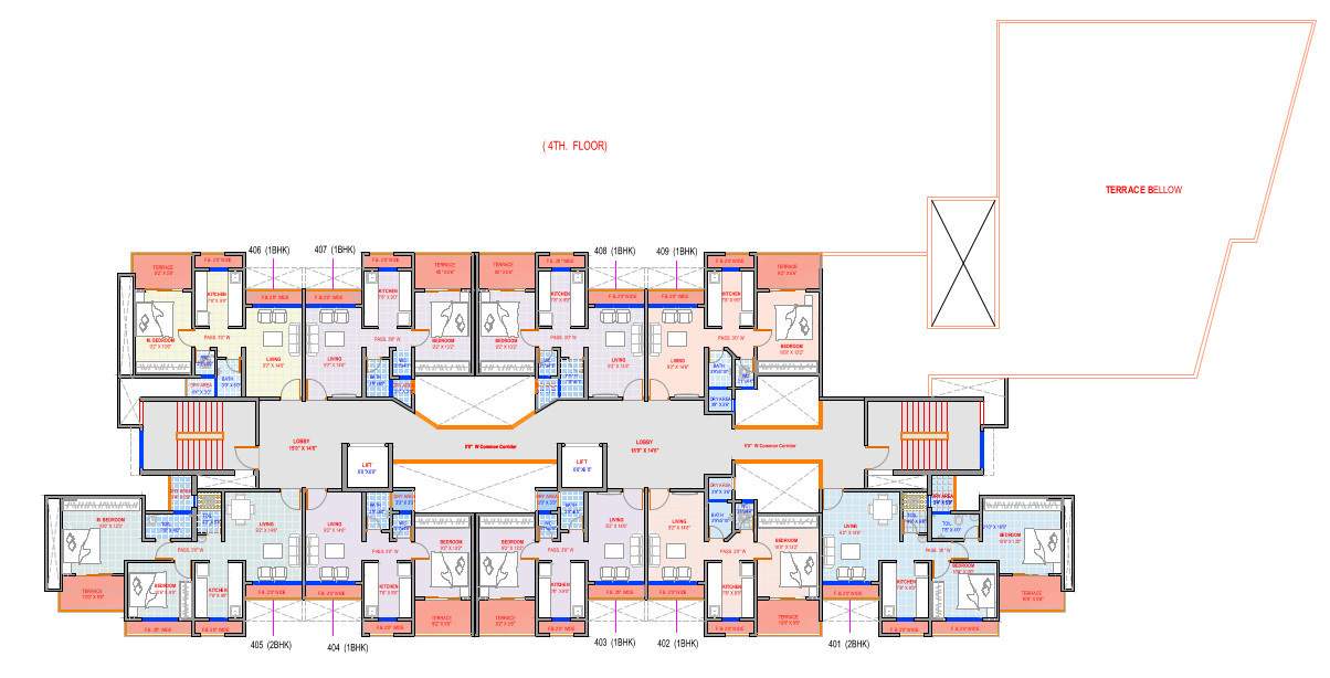  shashikala enclave Shashikala Enclave Cluster Plan for 4th Floor