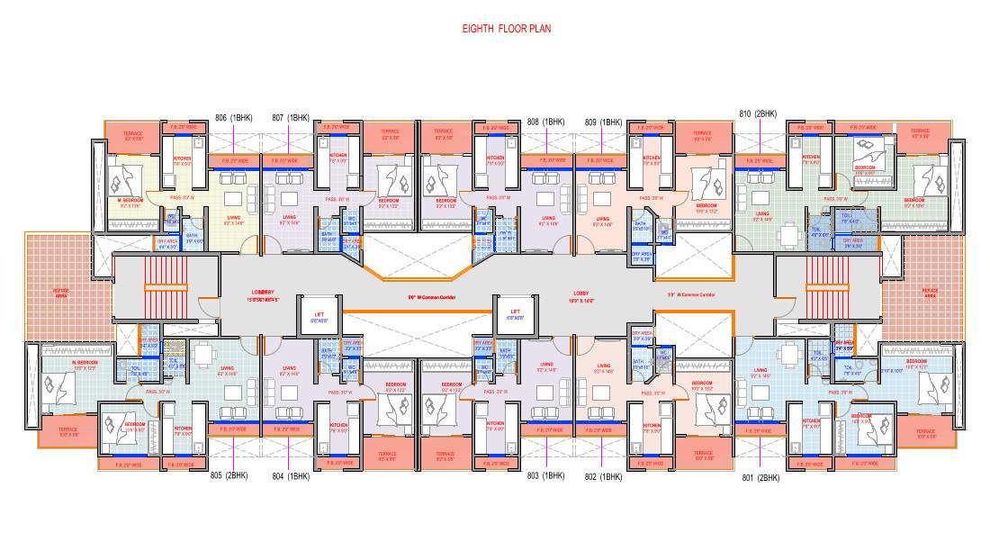  shashikala enclave Shashikala Enclave Cluster Plan for 8th Floor