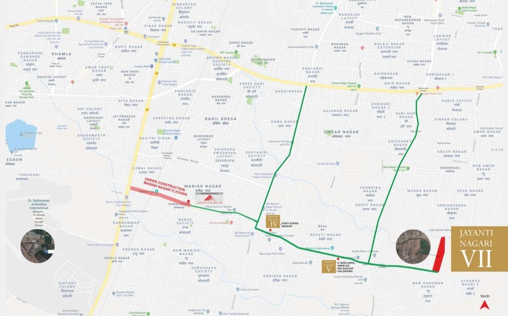 jayanti nagari vii wing e f Location Plan