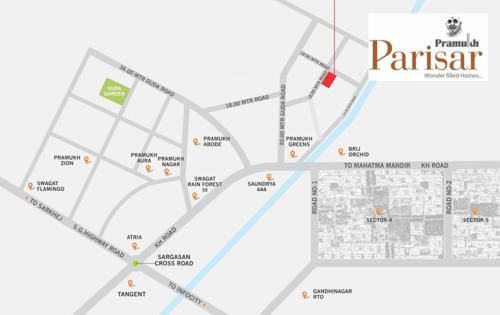  parisar Images for Location Plan of Pramukh Parisar