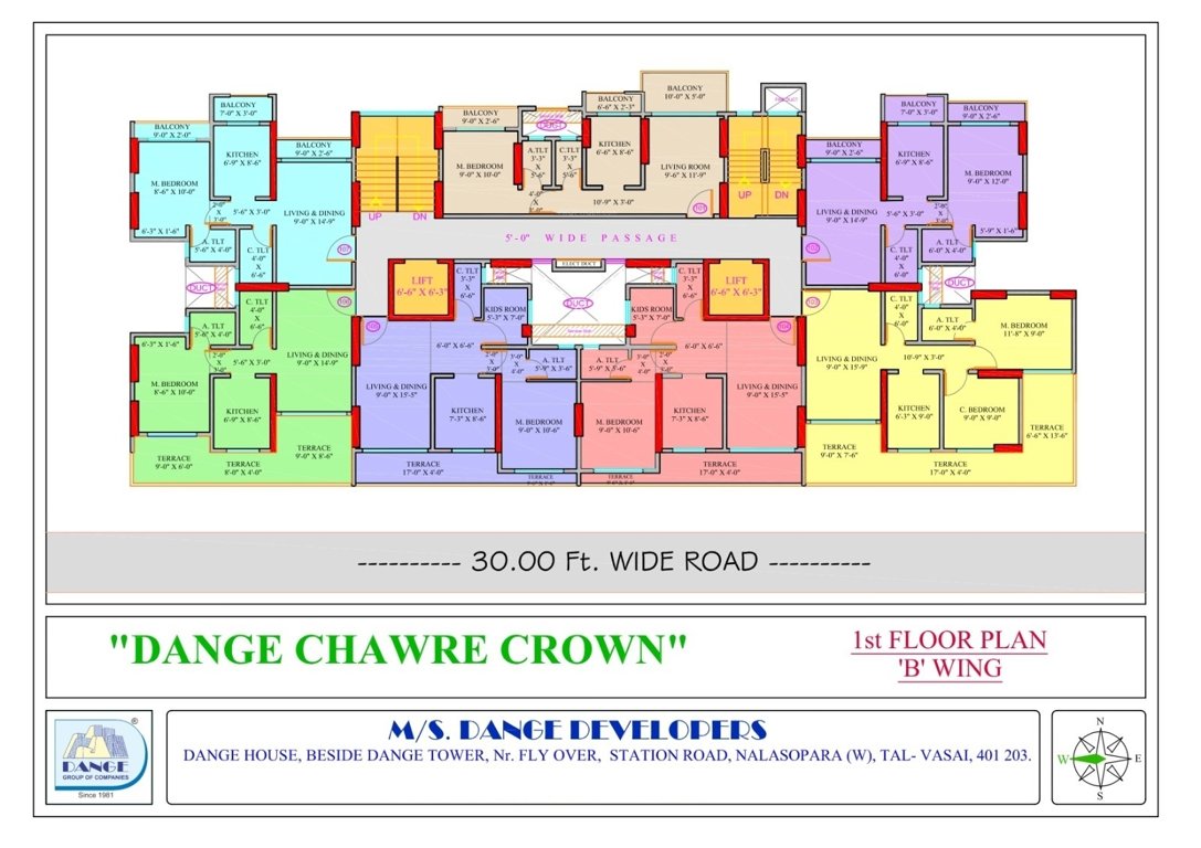  chawre crown b wing Dange Chawre Crown B Wing Cluster Plan