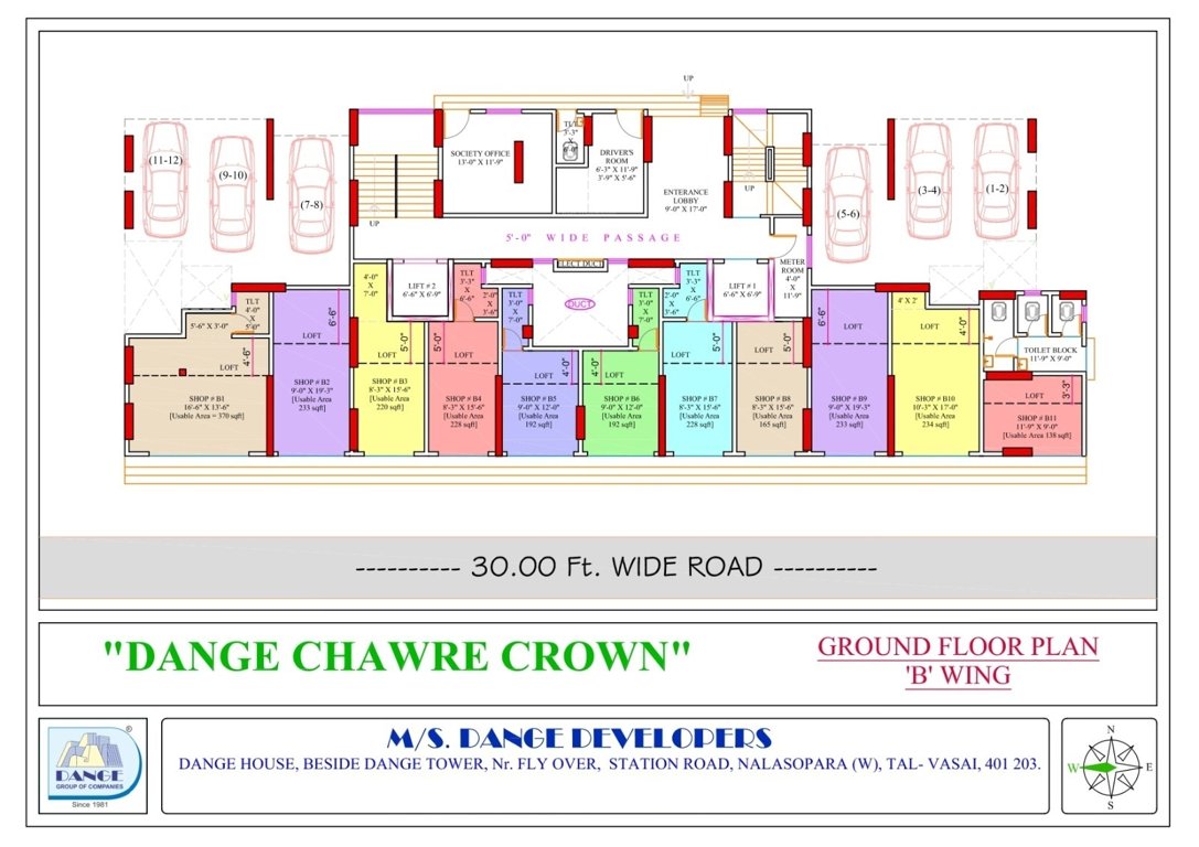 chawre crown b wing Dange Chawre Crown B Wing Cluster Plan