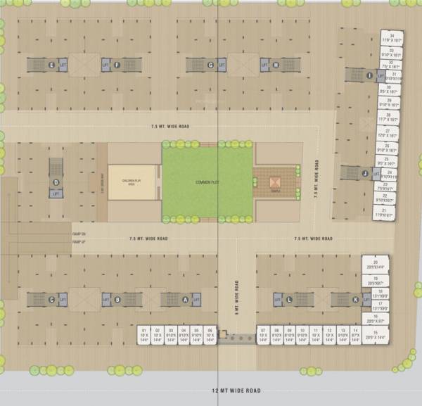  pramukh-glory Typical Ground Floor Plan