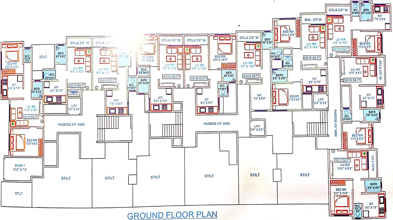  raja ram plaza Raja Ram Plaza Cluster Plan for Ground Floor