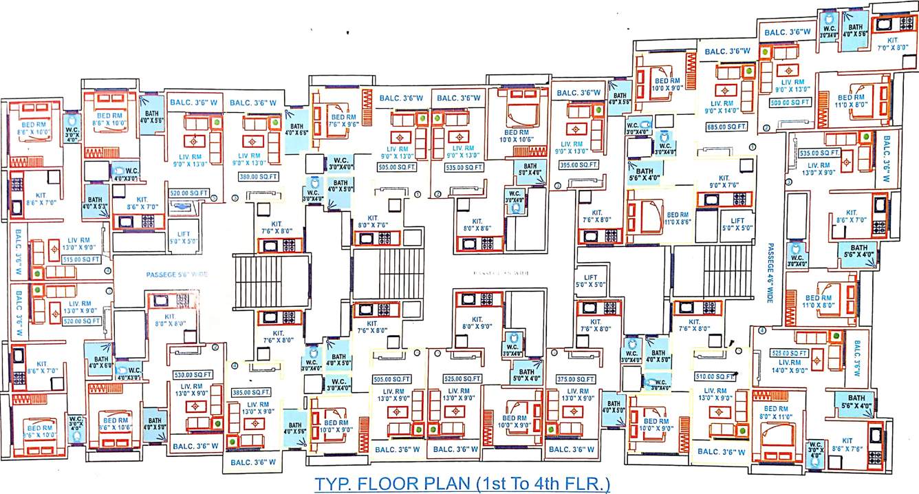  raja ram plaza Raja Ram Plaza Cluster Plan from 1st to 4th Floor