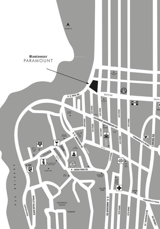 Images for Location Plan of Rustomjee Paramount Wing F
