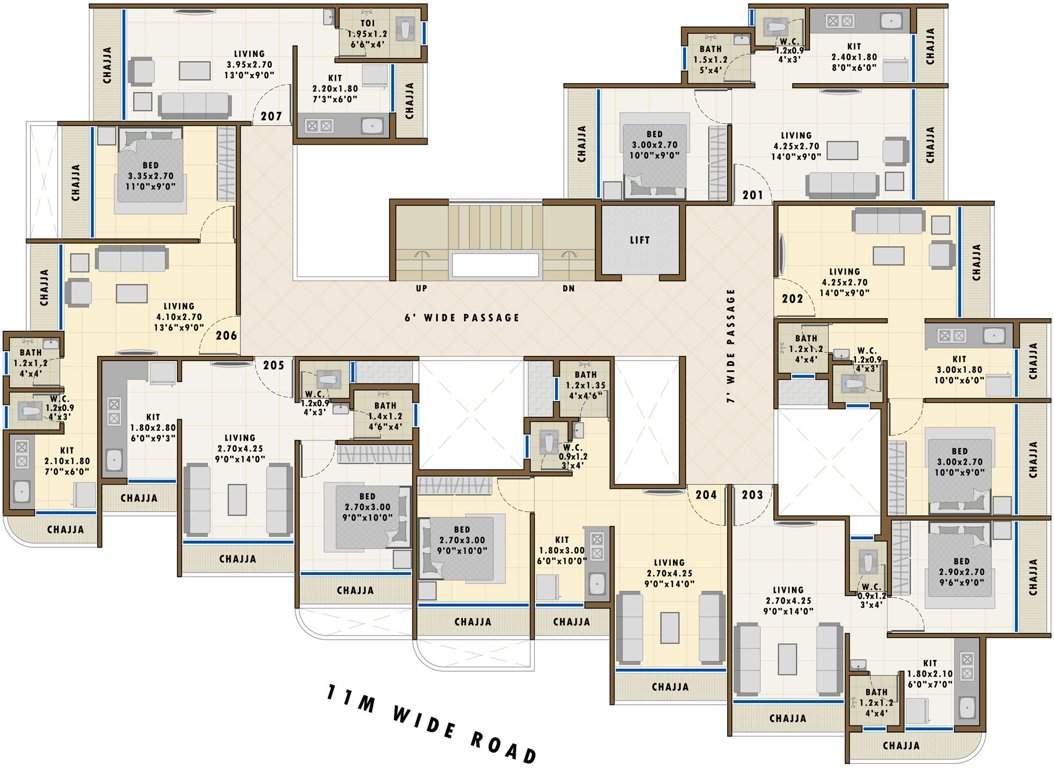  vaishnavi pride Vaishnavi Pride Cluster Plan for 2nd Floor
