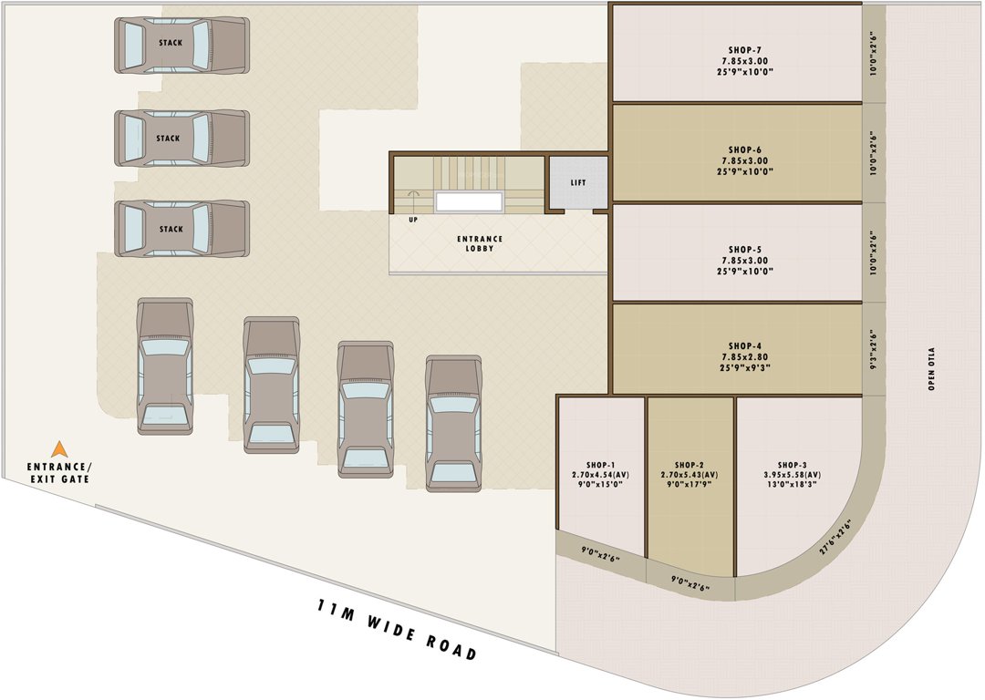  vaishnavi pride Vaishnavi Pride Cluster Plan for ground Floor