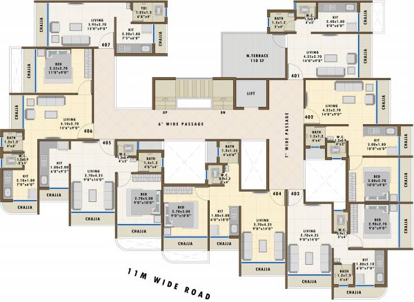  vaishnavi-pride Vaishnavi Pride Cluster Plan for 4th Floor