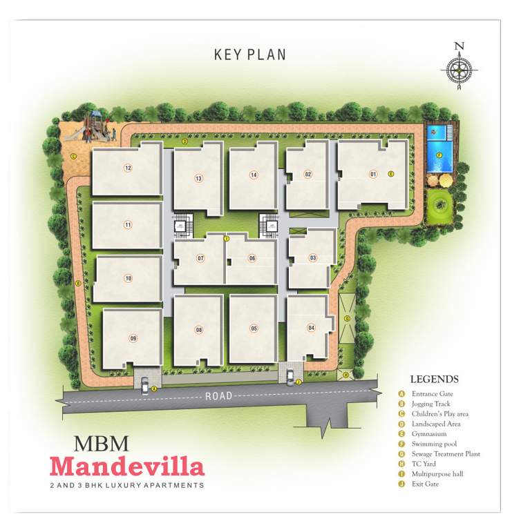  mande villa Layout Plan