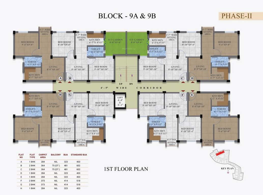  swapno puron phase ll Block 9A And 9B Cluster Plan for 1st Floor