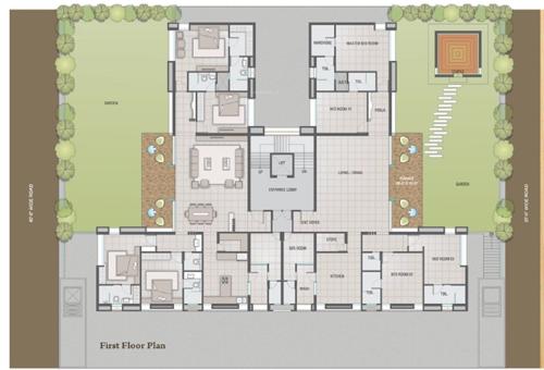  the-gods-gift-premium-apartments The Gods Gift Premium Apartments Cluster Plan for 1st Floor