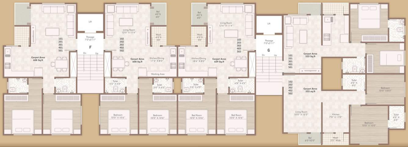  sahaj residency Tower B Cluster Plan