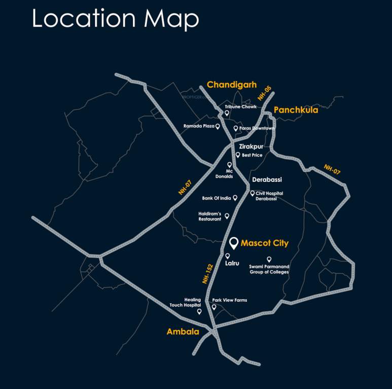  mascot city Location Plan
