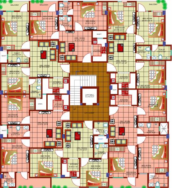 Images for Cluster Plan of Delhi Shubh Apartment Part 1