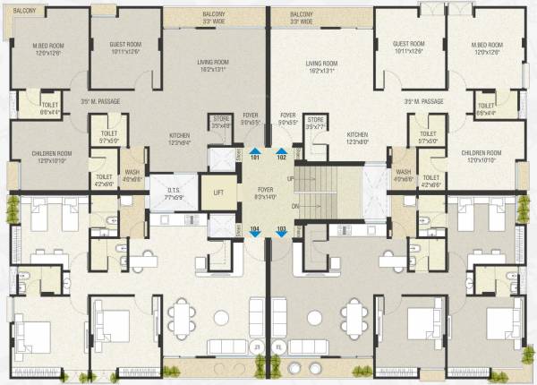 Images for Cluster Plan of Parshva Nirman Samyag Apartments