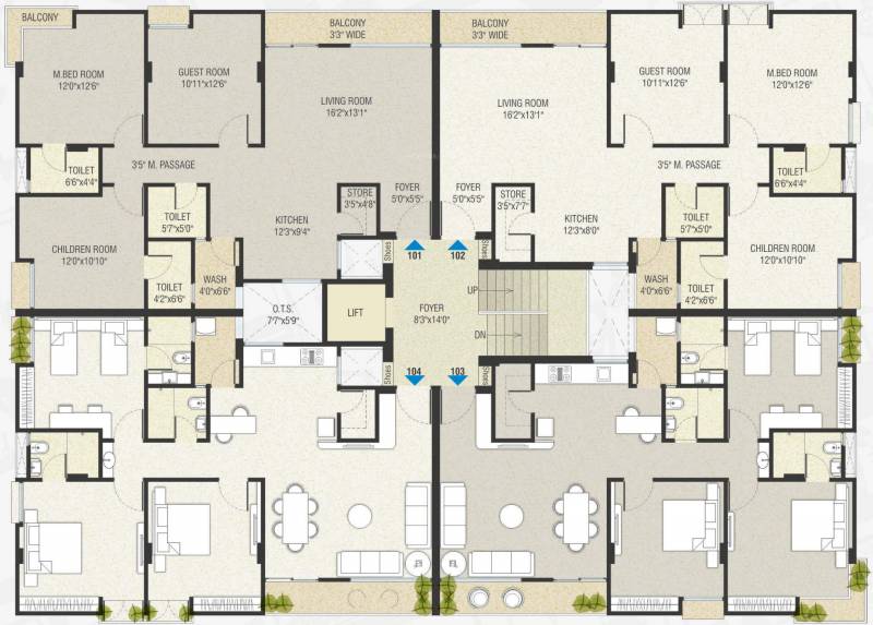 Images for Cluster Plan of Parshva Nirman Samyag Apartments