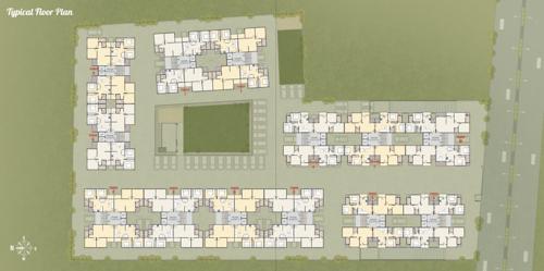  safal-iris Tower A, B, C, D, E, F, G, H, I, J, K, L, M Cluster Plan for Typical Floor