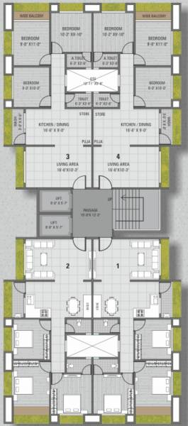 Images for Cluster Plan of Shreenath Gardenia