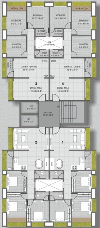 Images for Cluster Plan of Shreenath Gardenia