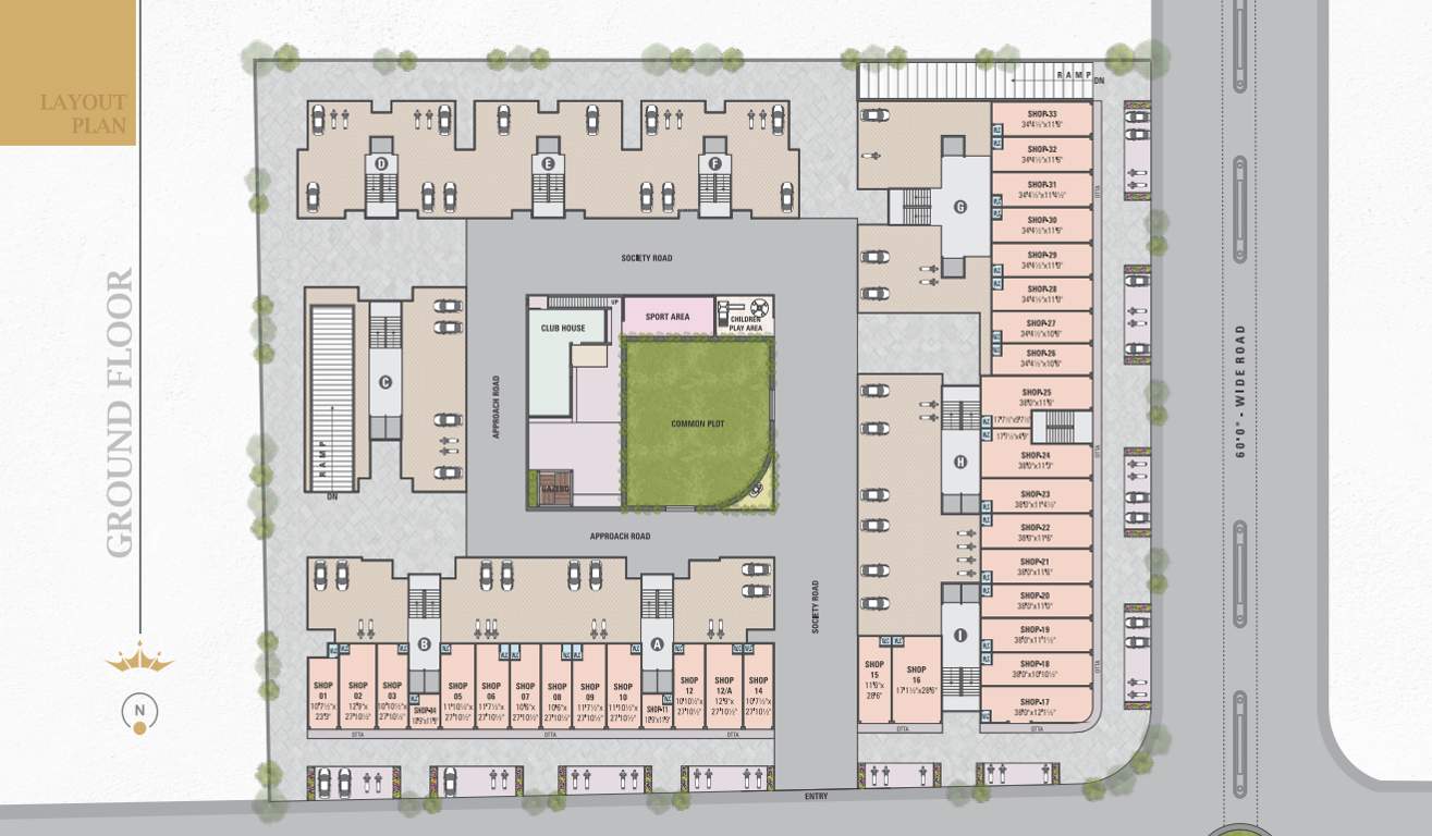  amarnath eminence Tower A And Tower I Ground Cluster Plan