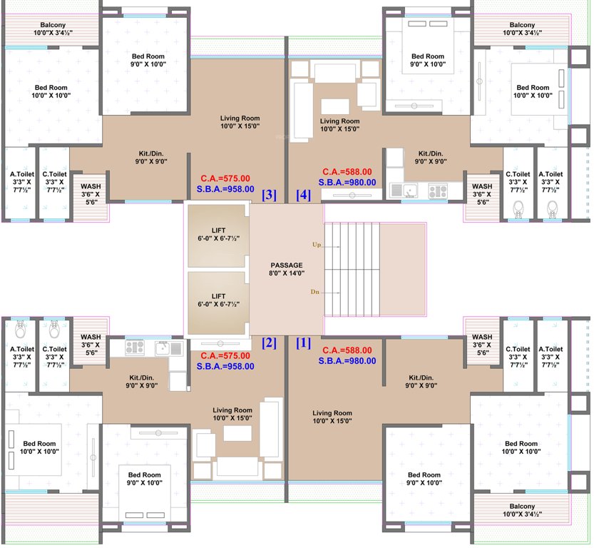 Images for Cluster Plan of Aastha Bhakti Heights