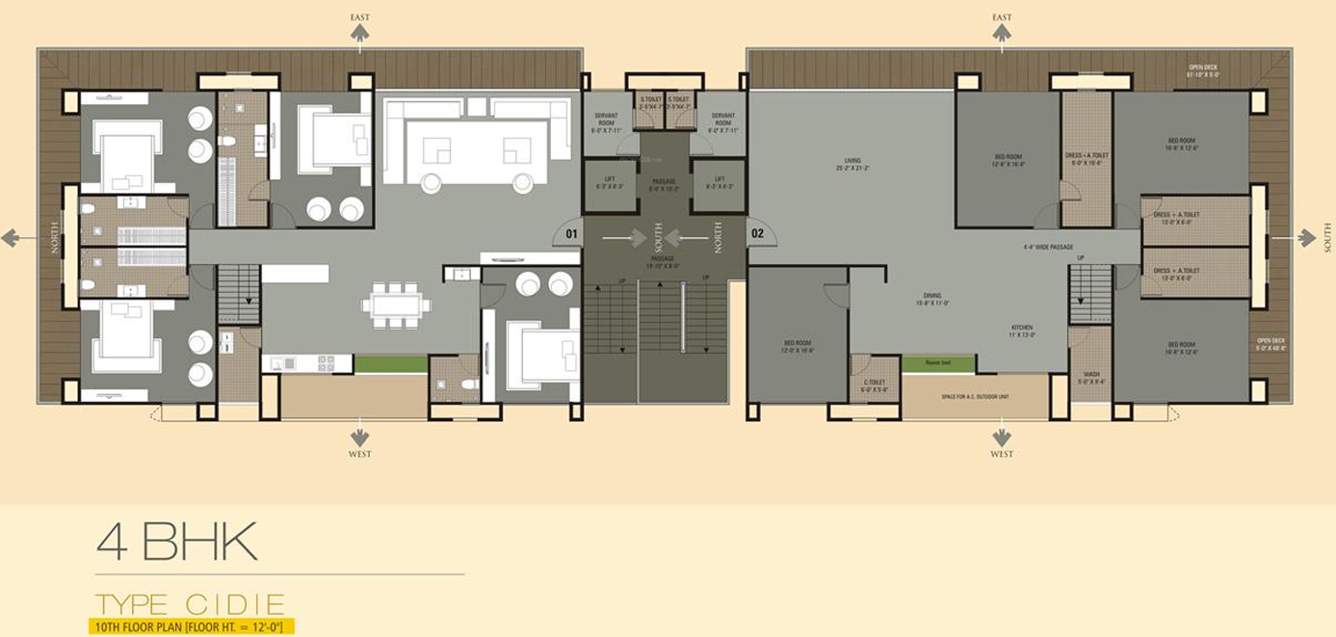 oriana residency Cluster Plan for 10th Floor