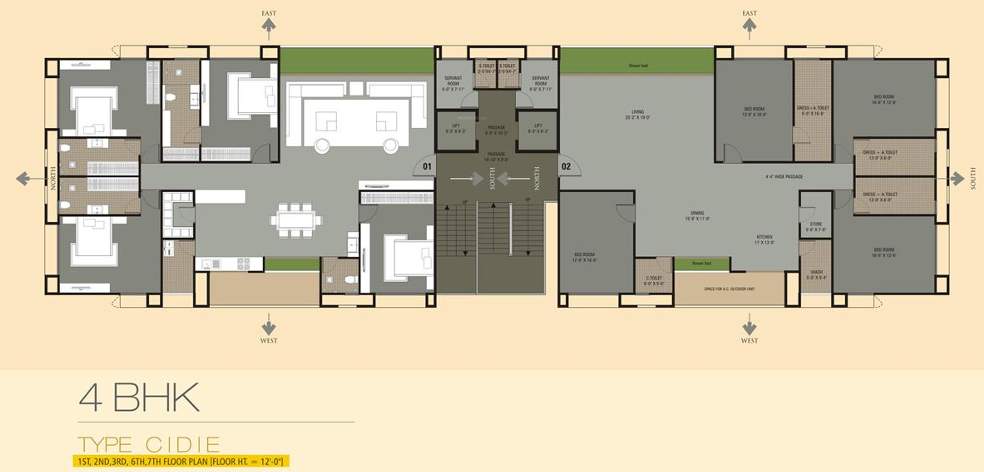 oriana residency Cluster Plan for 1st,2nd,3rd,6th,7th Floor