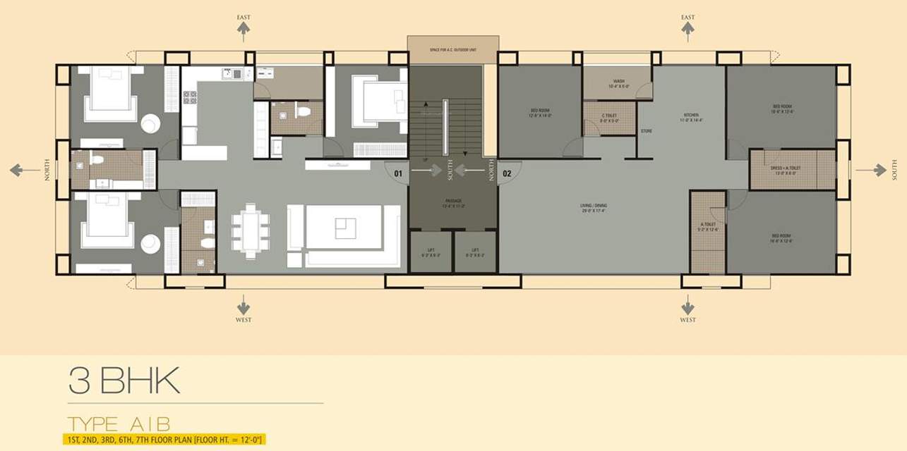 oriana residency Cluster Plan for 1st,2nd,3rd,6th,7th Floor