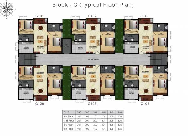Tower G Cluster Plan nana-nani-homes-phase-5 Tower G Cluster Plan