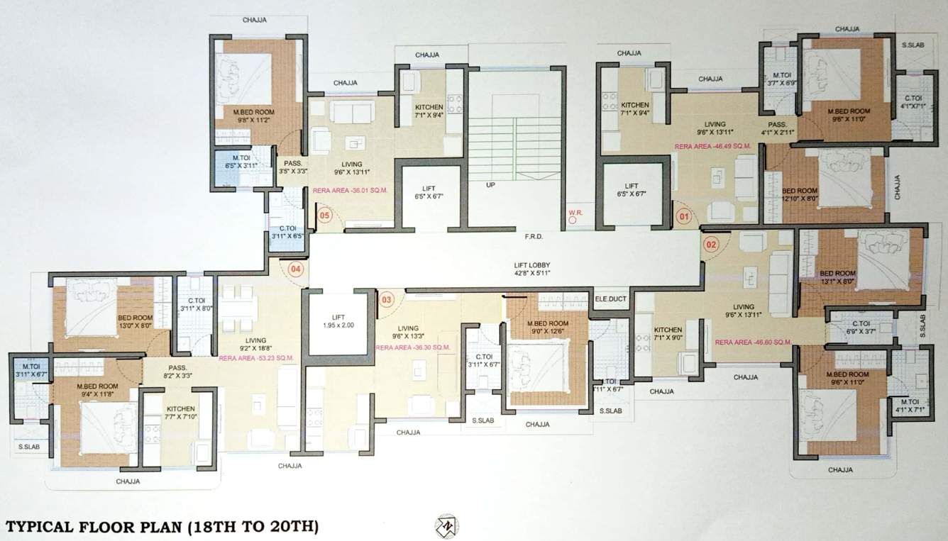  templum heights Templum Heights Cluster Plan from 18th to 20th Floor