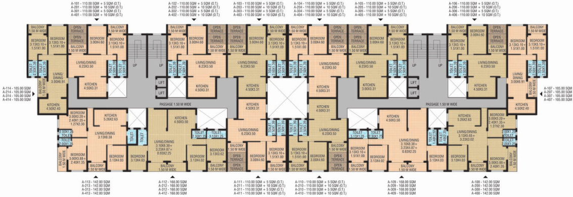 emerald block a Typical Floor Plan Of Building A