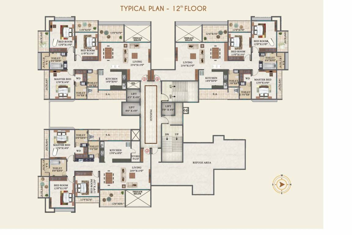  sai enclave Building 1 Cluster Plan