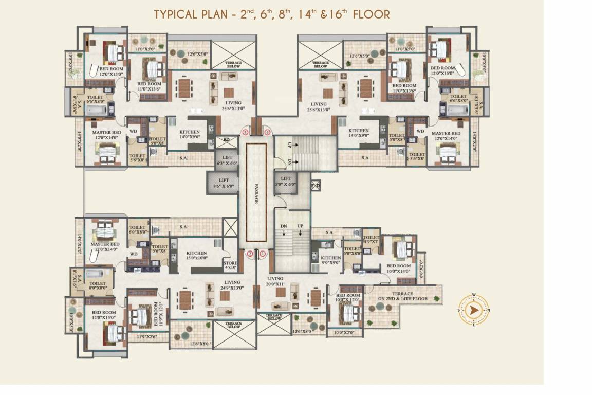  sai enclave Building 1 Cluster Plan