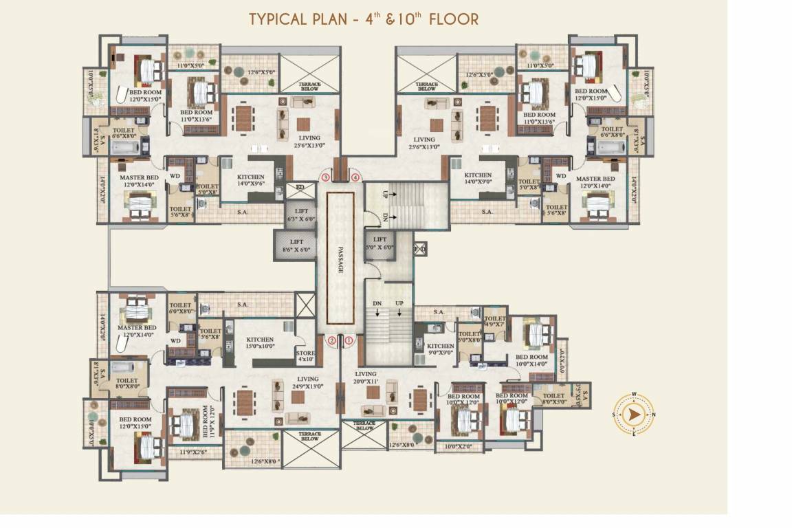  sai enclave Building 1 Cluster Plan