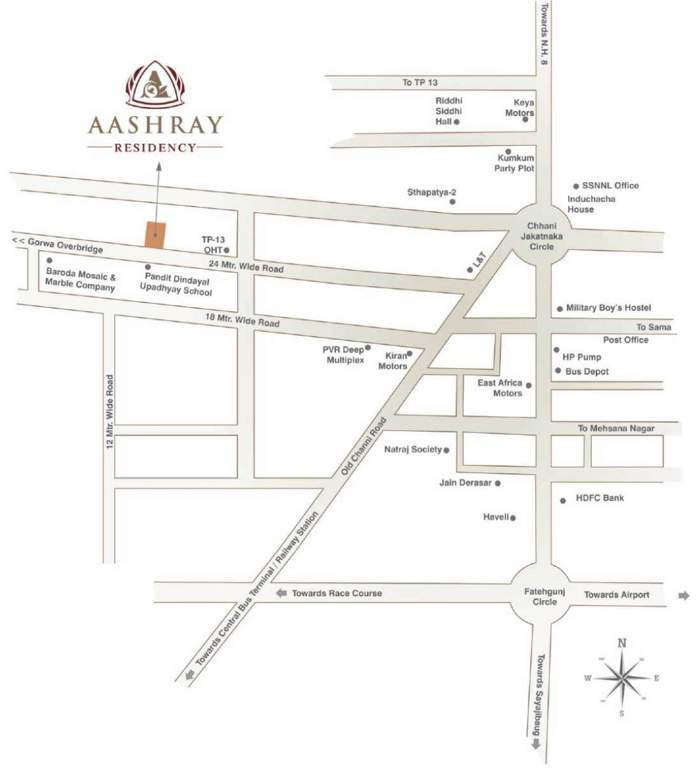  aashray residency Location Plan