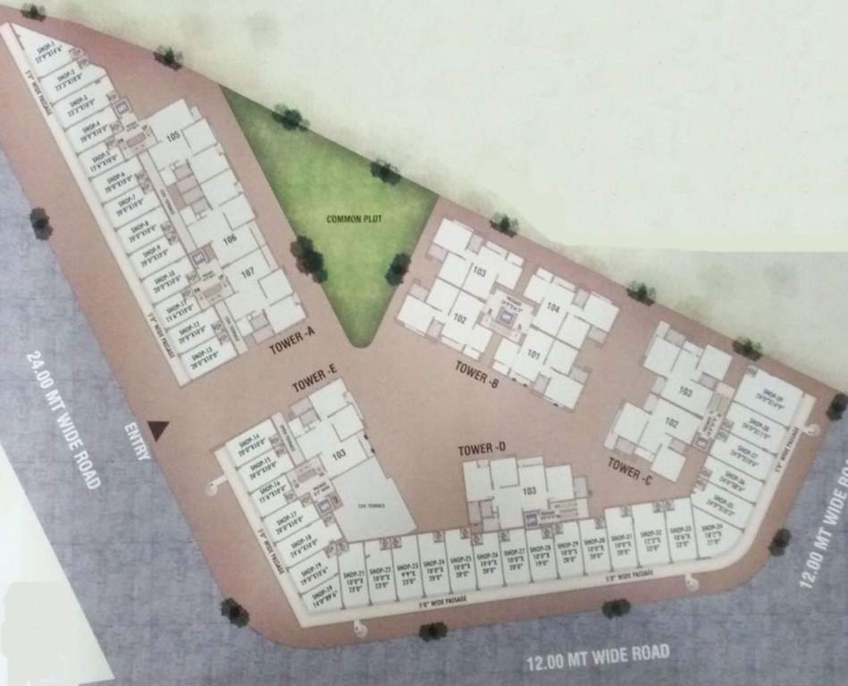  sun crest Tower A, B,C,D,E Typical 1st Floor Plan