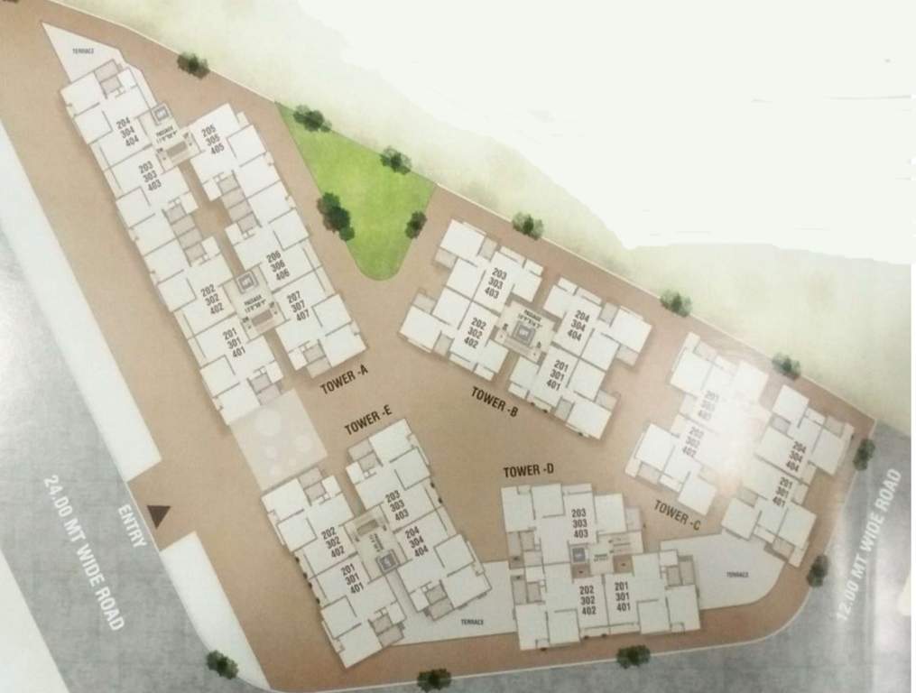  sun crest Tower A, B,C,D,E Cluster Plan from 2nd to 4th Floor