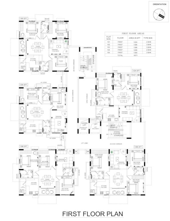  ss pinnacle SS Pinnacle Cluster Plan for 1st Floor