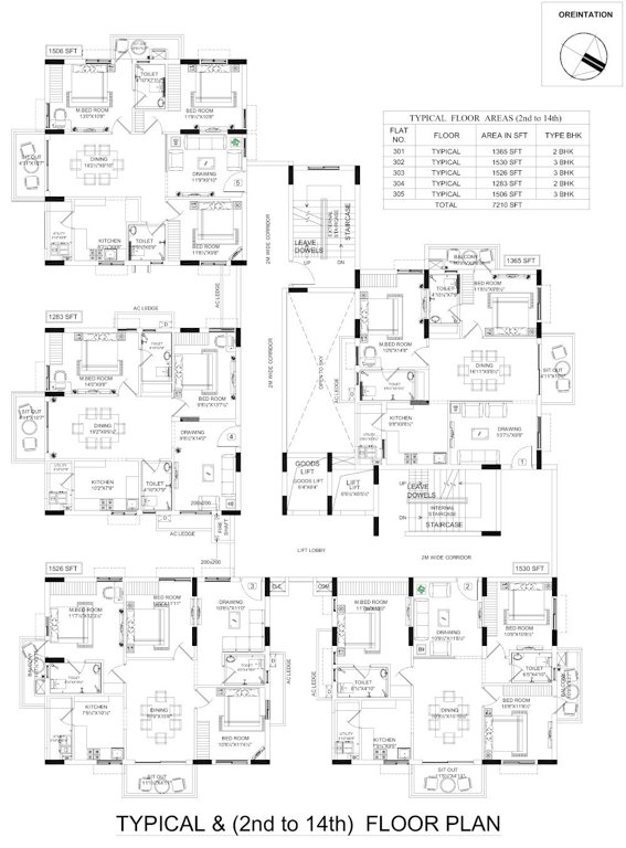  ss pinnacle SS Pinnacle Cluster Plan from 2nd to 14th Floor