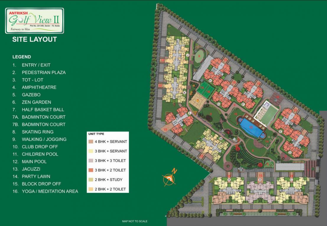  antriksh golf view ii Layout Plan