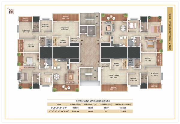 perinsheri-pinnac-greens Tower 1 Cluster Plan