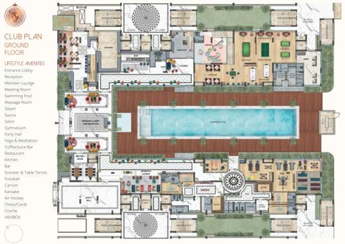  mansion-royale Tower 1,2,3,4 And 5 Ground Club Cluster Plan