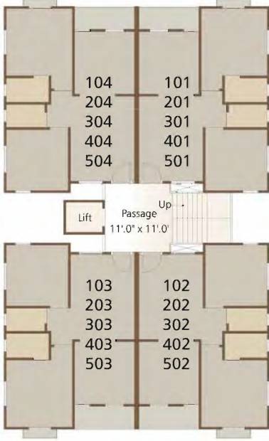  nd-residency Typical Floor Plan Of Tower B And E