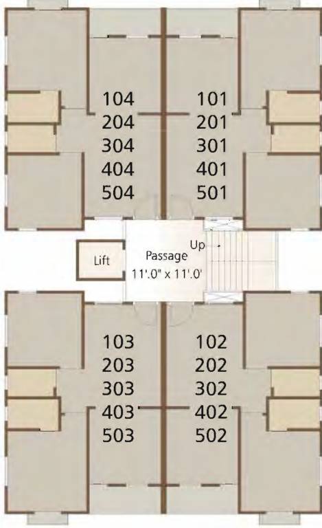  nd residency Typical Floor Plan Of Tower B And E
