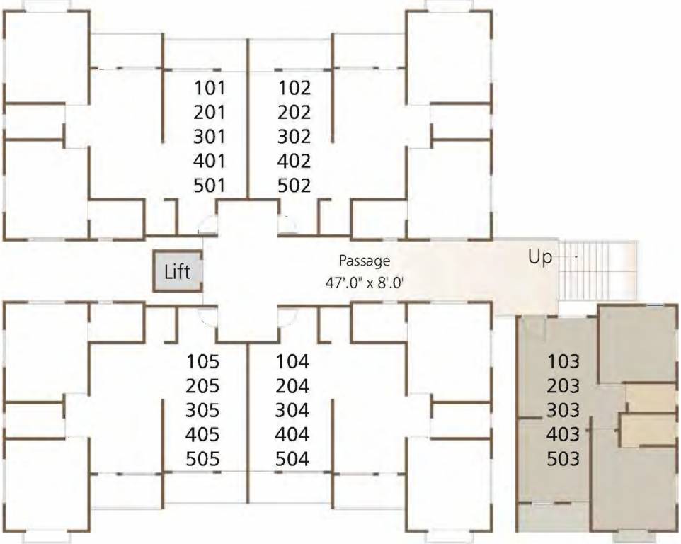  nd residency Typical Floor Plan Of Tower A