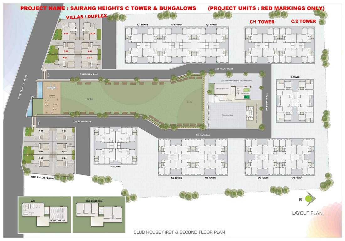  sairang heights c tower Layout Plan